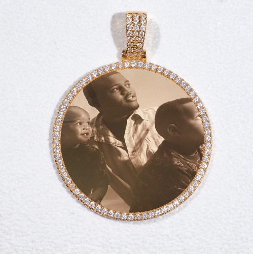 MEDIUM 3D CIRCLE CUSTOM PICTURE PENDANT