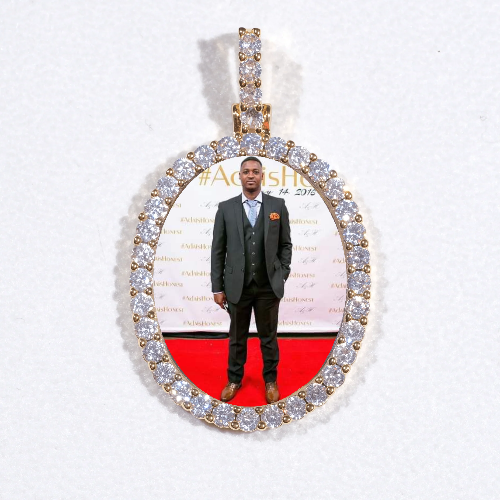 3D Oval Custom Picture Pendant