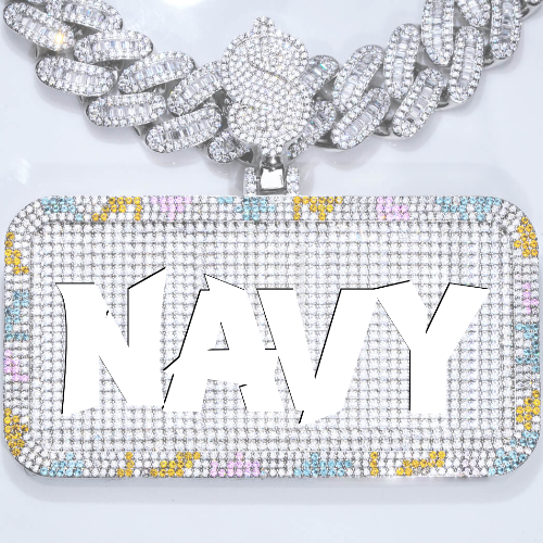 CUSTOM LETTER NECKLACE 3D COLORFUL SQUARE