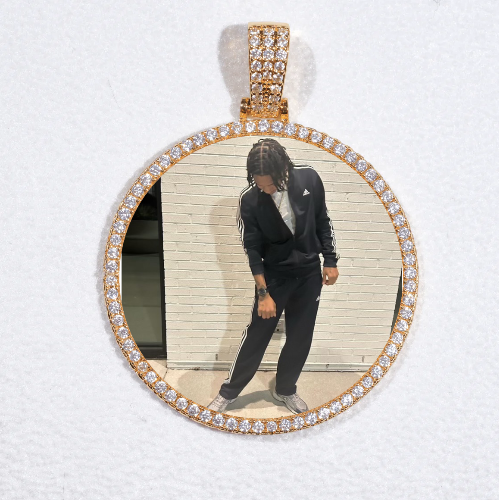 MEDIUM 3D CIRCLE CUSTOM PICTURE PENDANT