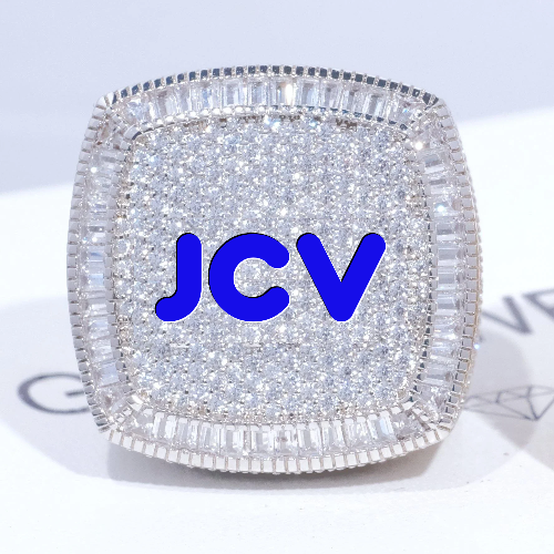 CUSTOM LETTER 3D ICED RING