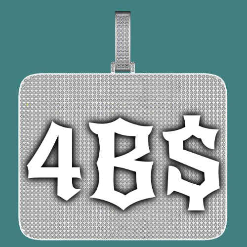 CUSTOM LETTER NECKLACE 3D BIG SQUARE