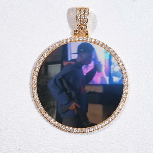 MEDIUM 3D CIRCLE CUSTOM PICTURE PENDANT