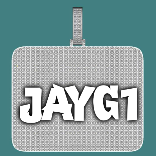 CUSTOM LETTER NECKLACE 3D BIG SQUARE