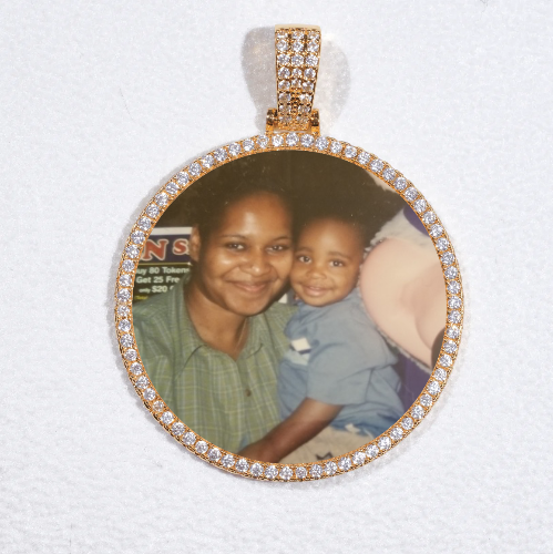 MEDIUM 3D CIRCLE CUSTOM PICTURE PENDANT