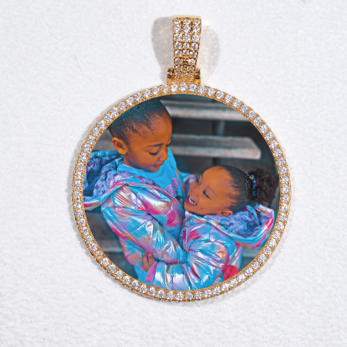 MEDIUM 3D CIRCLE CUSTOM PICTURE PENDANT