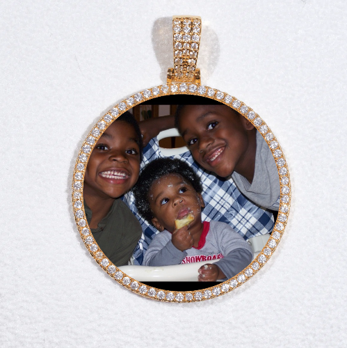 MEDIUM 3D CIRCLE CUSTOM PICTURE PENDANT