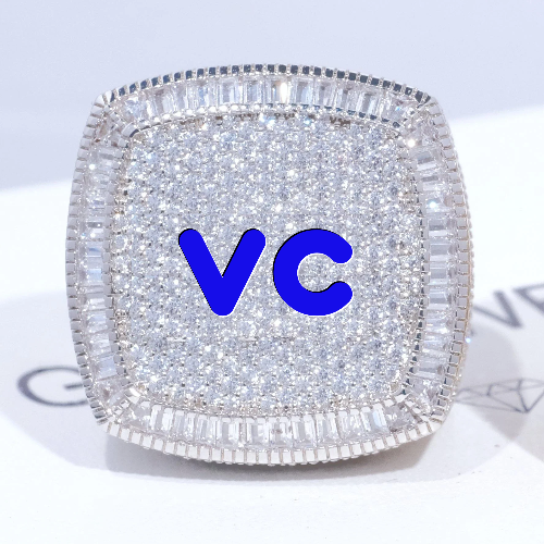 CUSTOM LETTER 3D ICED RING