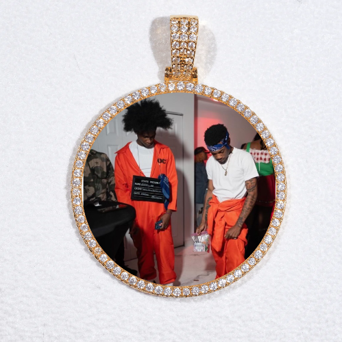 MEDIUM 3D CIRCLE CUSTOM PICTURE PENDANT