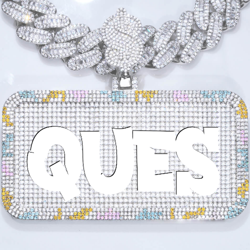 CUSTOM LETTER NECKLACE 3D COLORFUL SQUARE