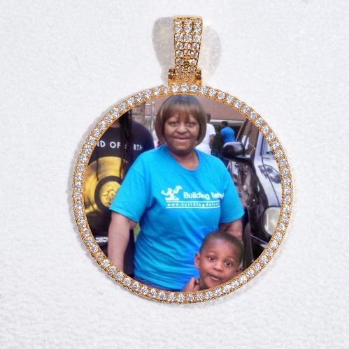 MEDIUM 3D CIRCLE CUSTOM PICTURE PENDANT