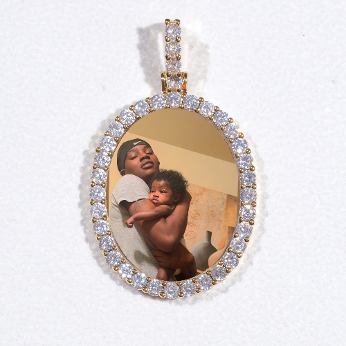 3D Oval Custom Picture Pendant