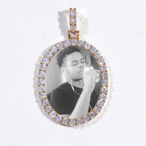3D Oval Custom Picture Pendant