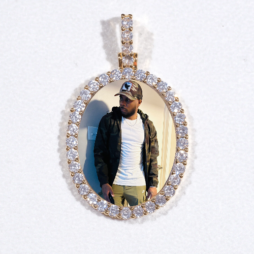 3D Oval Custom Picture Pendant