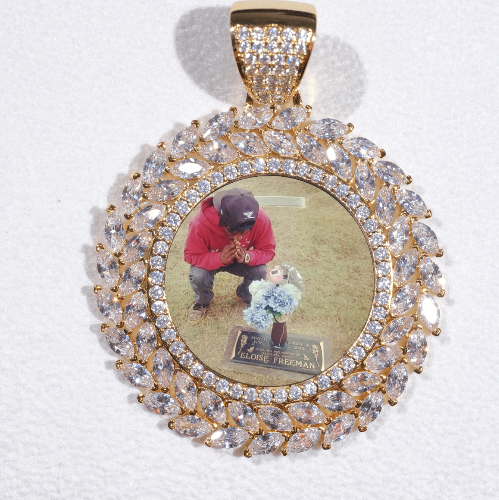 Large 3D Wheat Ear Custom Picture Pendant