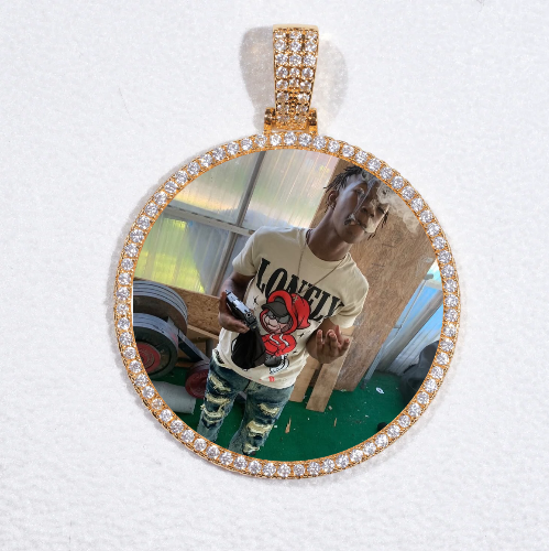 MEDIUM 3D CIRCLE CUSTOM PICTURE PENDANT
