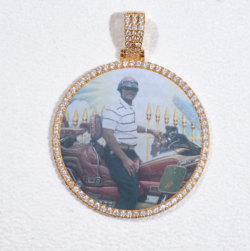 MEDIUM 3D CIRCLE CUSTOM PICTURE PENDANT