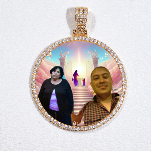 MEDIUM 3D CIRCLE CUSTOM PICTURE PENDANT