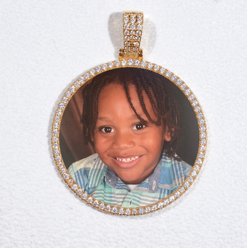 MEDIUM 3D CIRCLE CUSTOM PICTURE PENDANT