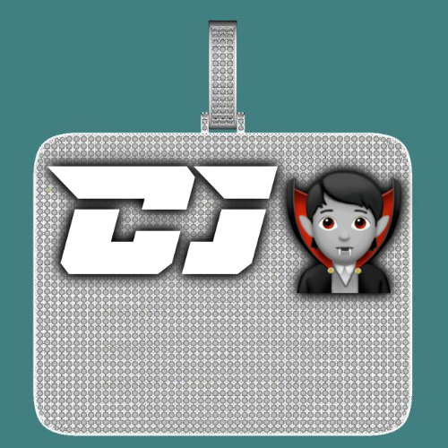 CUSTOM LETTER NECKLACE 3D BIG SQUARE