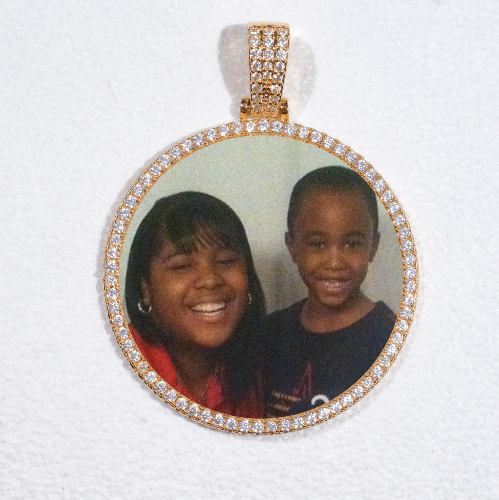 MEDIUM 3D CIRCLE CUSTOM PICTURE PENDANT