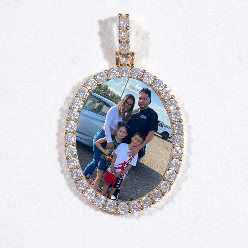 3D Oval Custom Picture Pendant