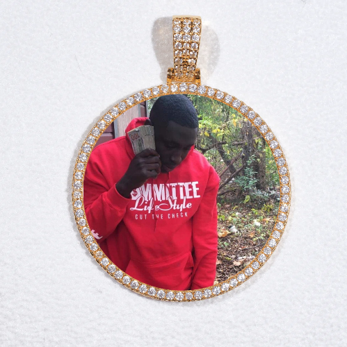 MEDIUM 3D CIRCLE CUSTOM PICTURE PENDANT