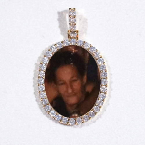 3D Oval Custom Picture Pendant