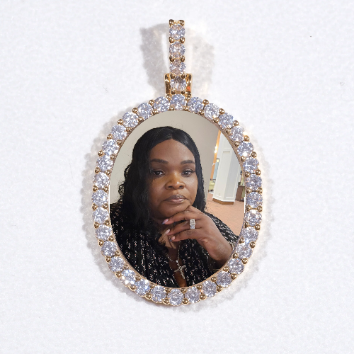 3D Oval Custom Picture Pendant