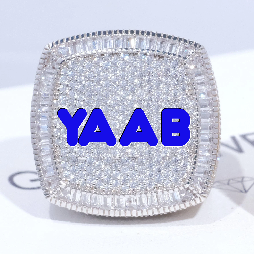 CUSTOM LETTER 3D ICED RING