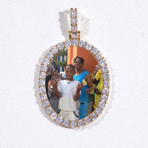 3D Oval Custom Picture Pendant