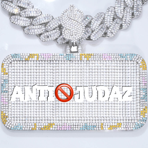 CUSTOM LETTER NECKLACE 3D COLORFUL SQUARE