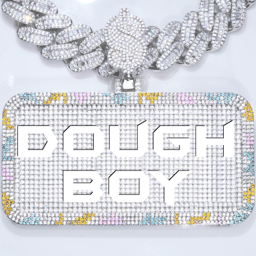 CUSTOM LETTER NECKLACE 3D COLORFUL SQUARE