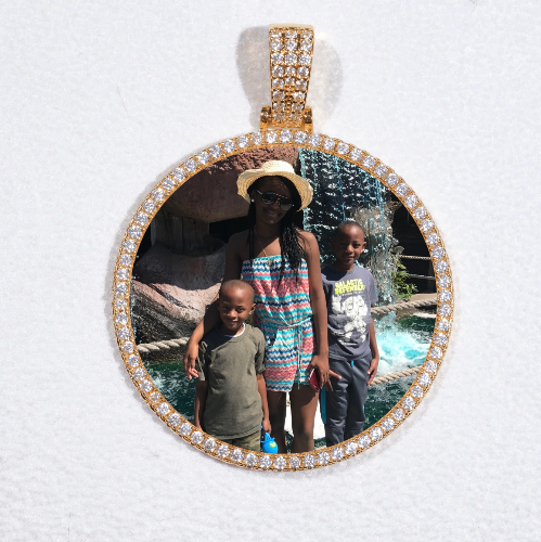 MEDIUM 3D CIRCLE CUSTOM PICTURE PENDANT