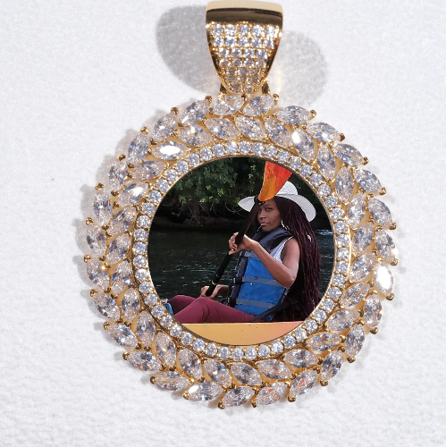 Large 3D Wheat Ear Custom Picture Pendant
