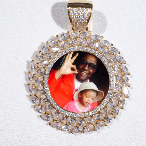 Large 3D Wheat Ear Custom Picture Pendant