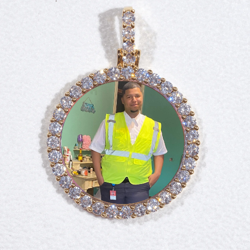 3D CIRCLE CUSTOM PICTURE PENDANT SMALL SIZE