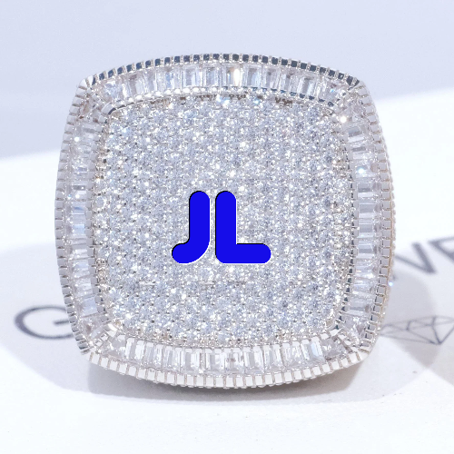 CUSTOM LETTER 3D ICED RING