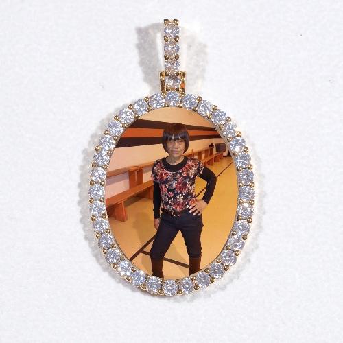 3D Oval Custom Picture Pendant