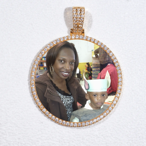MEDIUM 3D CIRCLE CUSTOM PICTURE PENDANT
