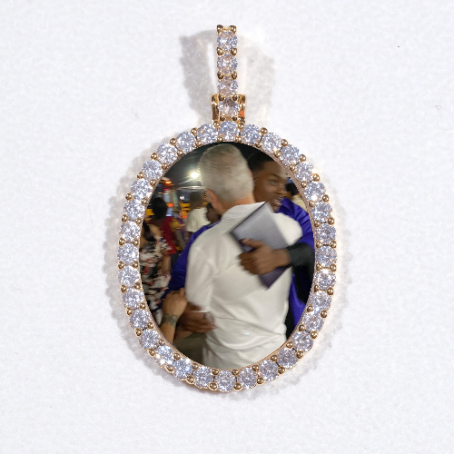 3D Oval Custom Picture Pendant