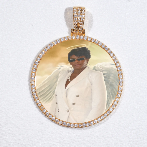 MEDIUM 3D CIRCLE CUSTOM PICTURE PENDANT