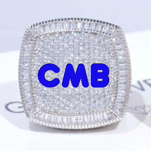 CUSTOM LETTER 3D ICED RING