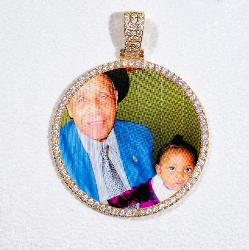 MEDIUM 3D CIRCLE CUSTOM PICTURE PENDANT