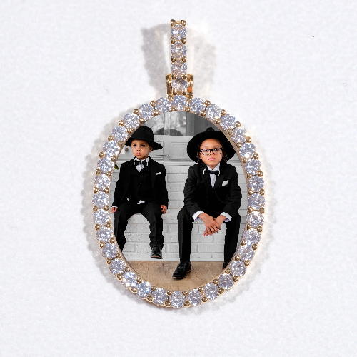 3D Oval Custom Picture Pendant