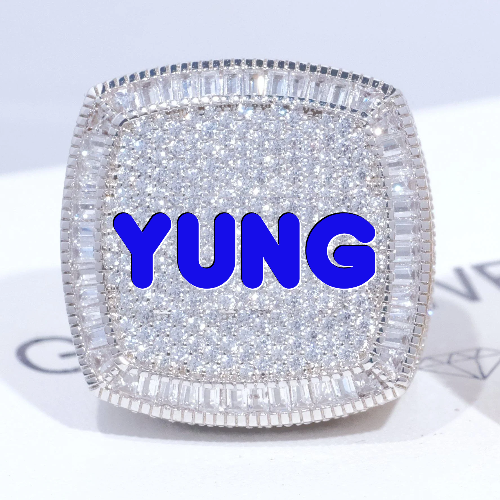 CUSTOM LETTER 3D ICED RING