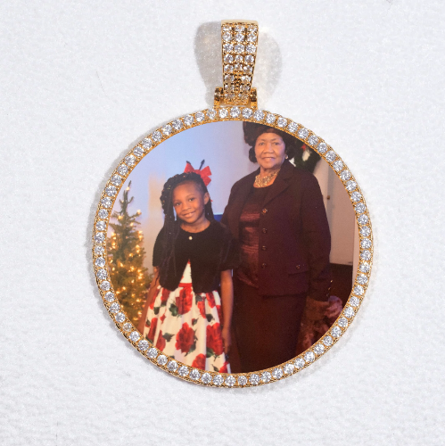 MEDIUM 3D CIRCLE CUSTOM PICTURE PENDANT