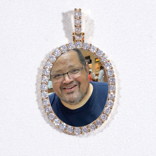 3D Oval Custom Picture Pendant