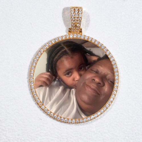 MEDIUM 3D CIRCLE CUSTOM PICTURE PENDANT