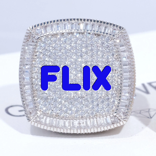 CUSTOM LETTER 3D ICED RING